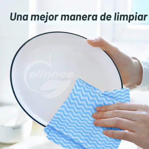Vista 6 de Paños de limpieza reutilizables, toallas de papel para platos, toallas de limpieza doméstica, paños multiusos de secado rápido, paños de cocina