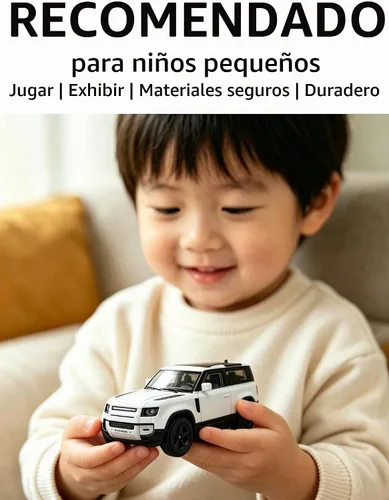 Vista 5 de RASTAR 1/43 Officially Licensed Diecast for Land Rover Defender 90, White