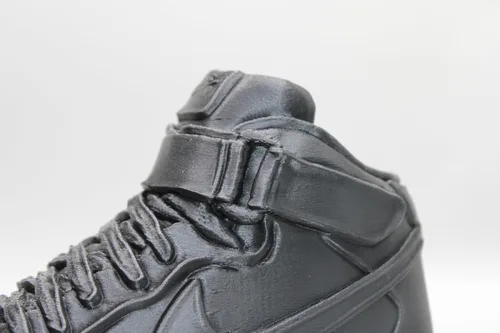 Vista 8 de Zapatos deportivos altos (negro)) maceta impresa en 3D, soporte para bolígrafos y portalápices, maceta para plantas de interior, plástico, maceta