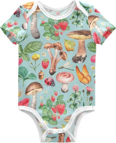Vista 14 de vvfelixl Body para bebé niña Llama Alpaca Cactus Manga Corta Algodón Ropa de Bebé Para Niñas 0-24 Meses Negro Multi10
