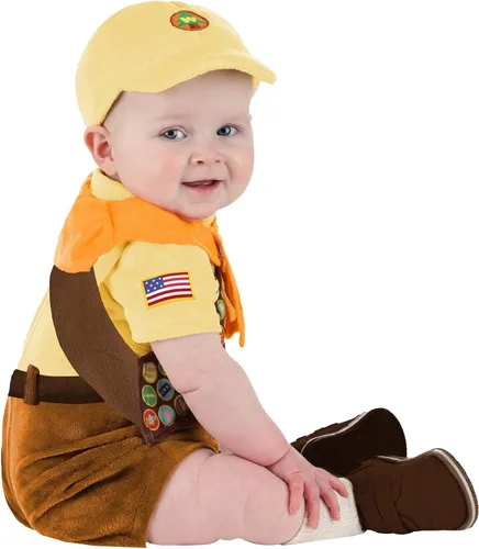 Vista 6 de Adorable Adventure Begins Disney and Pixar Russell Up Infant Costume - Let Your Little Explorer Soar with Joy!