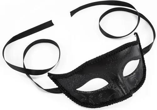 Vista 5 de TRIFUNESS Máscara de mascarada para hombre, máscara griega romana veneciana para Mardi Gras, fiesta de graduación de Halloween