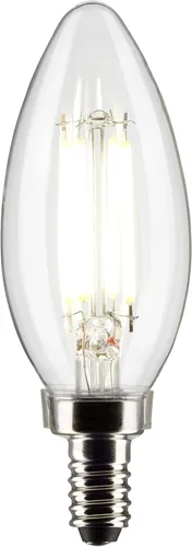 Vista 4 de Satco S21274 - Bombilla LED B11 transparente de 5.5 W, 3000 K, blanco cálido, paquete de 6