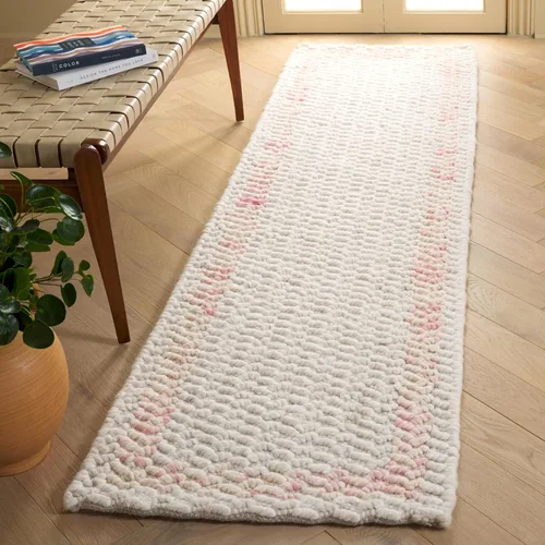 Vista 7 de SAFAVIEH Natura Collection Runner Rug - 2'3" x 8', Beige & Ivory, Handmade Wool, Ideal for Living Room, Hallway, Foyer, Bedroom (NAT713B-28)