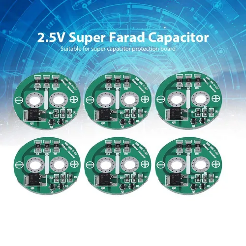 Vista 2 de Demeras 6 unids super condensador ultracapacitor interruptor de alta potencia 2.5V disipación de calor con placa de límite de módulo de placa