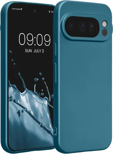 Vista 255 de kwmobile Funda compatible con Google Pixel 9 - Funda protectora delgada de TPU para teléfono - Acabado mate suave - Piedra antigua