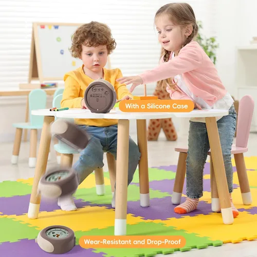 Vista 9 de Temporizador visual para niños, temporizador de ardilla de 299 minutos, temporizador digital con función de pausa, reloj y alarma para aula