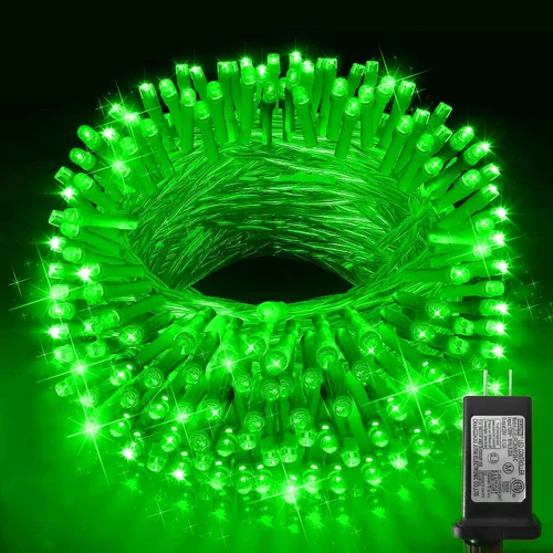 Vista 21 de KNONEW Guirnalda de luces de Navidad para interiores, 60 pies, 180 luces LED impermeables para exteriores, 8 modos de iluminación, función