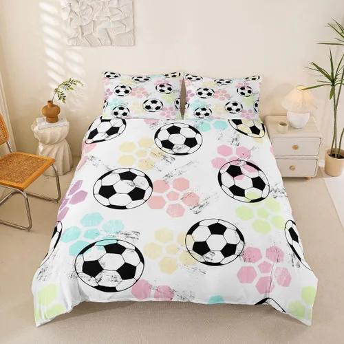Vista 26 de Feelyou Juego de ropa de cama con patrón de sushi, funda de edredón de estilo japonés para niños, niñas, adolescentes, funda de edredón con temática