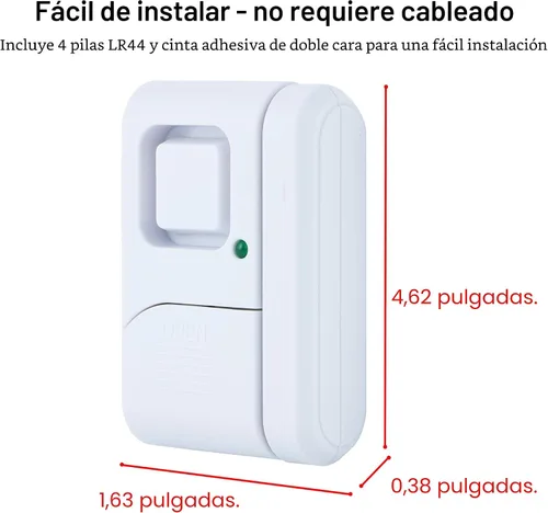 Vista 2 de UltraPro - Alarma de seguridad personal para ventanas y puertas, paquete de 2, timbre inalámbrico