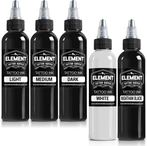 Vista 44 de Element Tattoo Supply - Tinta negra para tatuaje, 8 onzas, tinta negra Negro