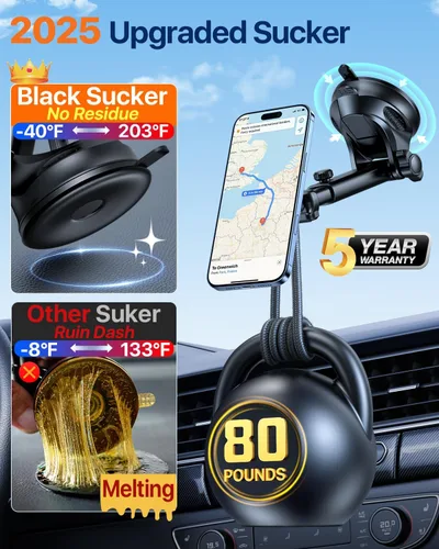 Vista 2 de HTU Soporte para teléfono de coche Super Suction Blue