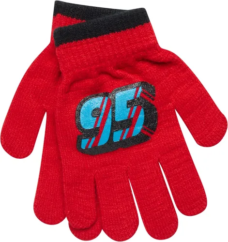 Vista 5 de Disney Cars Lightning McQueen - Gorro de invierno, 2 pares de mitones o guantes (niños pequeños)