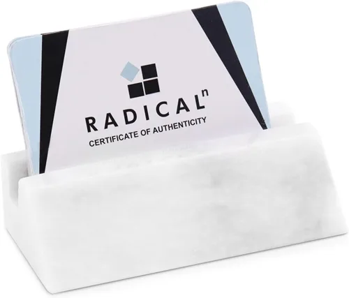 Vista 9 de Radicaln Tarjetero de mármol de 4 pulgadas hecho a mano, organizador de tarjetas de visita negro para escritorio de oficina, soporte de exhibición