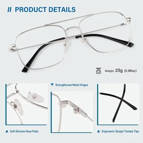 Vista 3 de GQUEEN Gafas transparentes falsas sin receta Gafas Marco rectangular, 201512