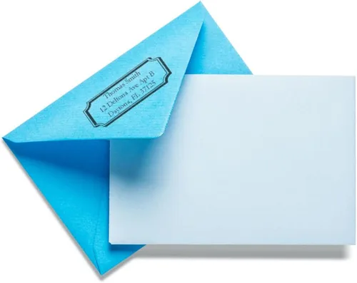 Vista 3 de Sello de dirección de placa autoentintado, sello de dirección de devolución personal personalizado, gran regalo de graduación, estampado de prensa e