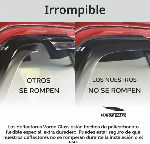 Vista 3 de Voron Glass - Protectores de lluvia con cinta adhesiva extra duraderos para Toyota Corolla 2009-2013, deflectores de ventana, viseras de Para