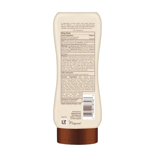 Vista 8 de Hawaiian Tropic Protector solar Sheer Touch Amplio Espectro Sun Care Protector solar loción, sPF, 8 Onzas, 8 onzas