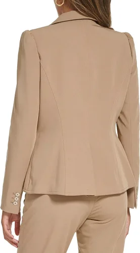 Vista 4 de Tommy Hilfiger Chaqueta deportiva a cuadros de manga abombada para mujer