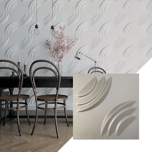 Vista 5 de Ekena Millwork WP20X20ARWH 19 5/8 pulgadas de ancho x 19 5/8 pulgadas de alto, artesano EnduraWall Decorativo 3D Panel de pared cubre 2.67 pies