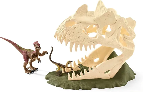 Vista 2 de Trampa grande para cráneos con velociraptor