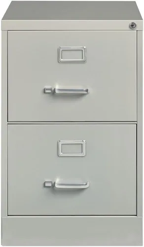 Vista 3 de Scranton & Co Archivador vertical de metal de 26.5 pulgadas con 2 cajones, acabado gris claro, ancho legal de grado comercial, almacenamiento