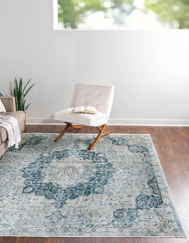 Vista 31 de Unique Loom Newport Collection - Alfombra de área con olmos (2' x 3' 11" gris/marfil)