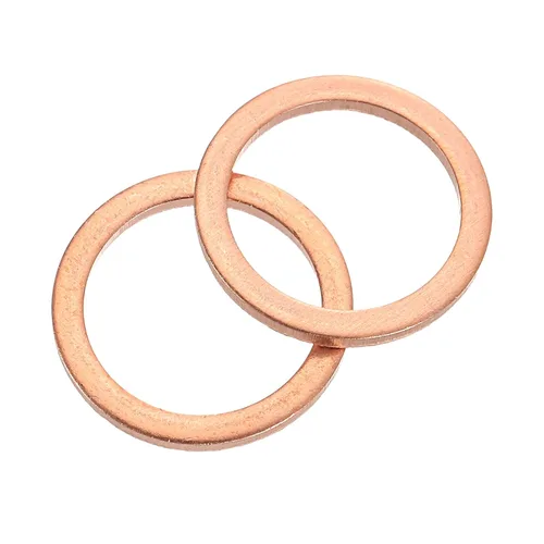 Vista 24 de uxcell Arandela plana M4, 36 piezas de arandelas planas de anillo de cobre de 8 mm DE 1 mm de espesor Junta de sello de metal para tornillos