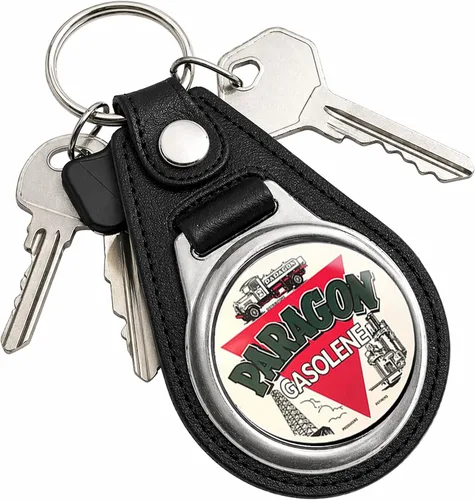 Vista 18 de Brotherhood Round Key Chain for Vintage Motor Oil, Petroleum, and