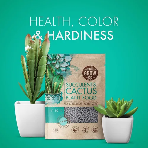 Vista 6 de The Grow Co Alimento para plantas de suculentas y cactus, fórmula suave de larga duración, fertilizante de liberación lenta (alternativa líquida)