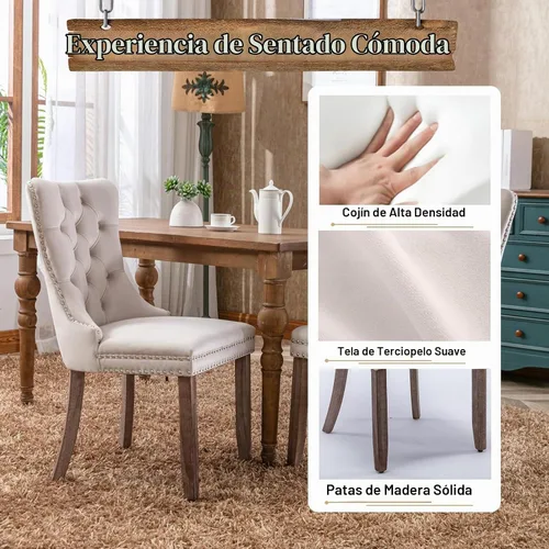 Vista 6 de Juego de mesa de comedor extensible de 5 piezas para 4, mesa de cocina de madera marrón de 63-78.7 pulgadas con 4 sillas acolchadas beige, juego