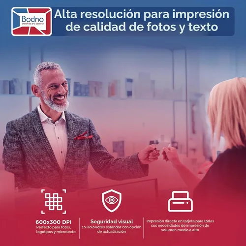 Vista 6 de Bodno Magicard 600 Impresora de tarjetas de identificación de doble cara y suministros completos Software de identificación de paquete - Edición