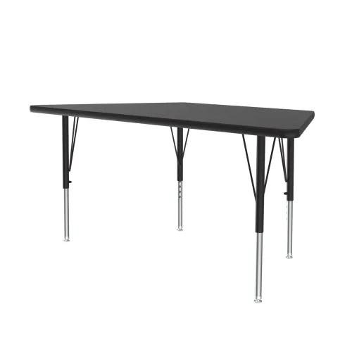 Vista 13 de Correll Mesa de Actividades Rectangular para Aula de 24"x36", Altura Ajustable (19"-29"), Granito Negro Laminado Térmico Fusionado Duradero