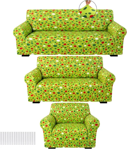 Vista 19 de Peryiter Juego de 1 funda de elastano de seda de leche para sofá, fundas protectoras de muebles para sofá, sofá biplaza, sillón, ajuste elástico, a