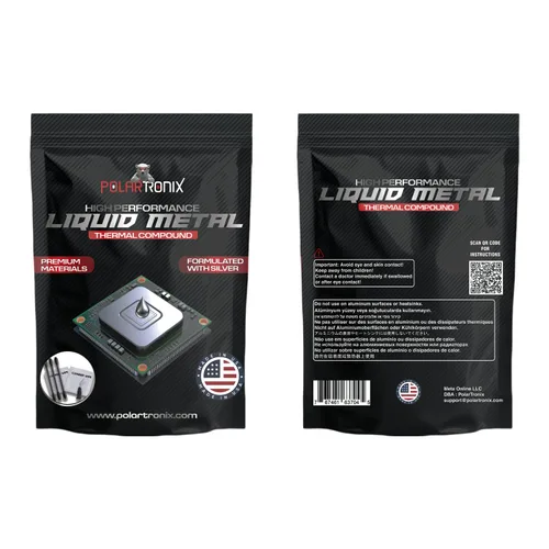 Vista 4 de Meta Online - Compuesto térmico de metal líquido de 0.05 oz, conductancia de 130 W/m'K, grasa térmica, listo para aplicar para PS5, CPU, GPU, pasta