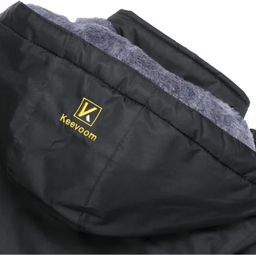 Vista 4 de Keevoom Chaqueta de esquí impermeable para niña, abrigo de nieve de forro polar, resistente al viento, chaqueta de snowboard de invierno cálida