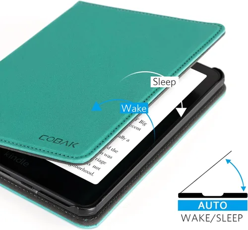Vista 7 de CoBak - Funda con soporte para lector de libros electrónicos de 6.8 pulgadas - Funda con función de encendido y apagado automático, ranura