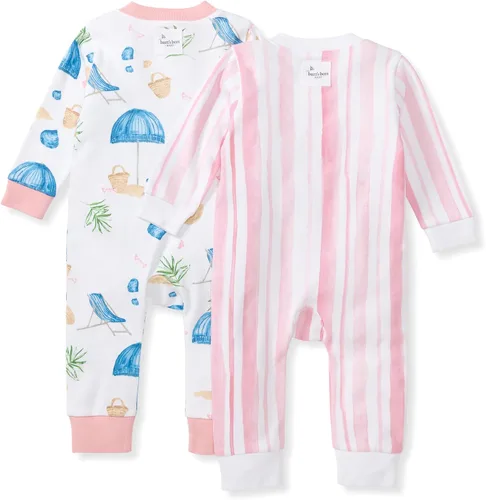 Vista 124 de Burt's Bees Baby - Pijama de una pieza para bebé, mameluco para dormir y jugar, algodón 100% orgánico, cremallera frontal