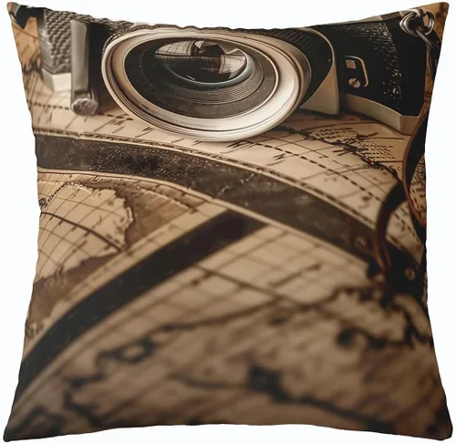 Vista 28 de Homewish Theater Cinema Poster Throw Pillow Covers (Pack of 1),Retro Movie Cushion Cover for Kids Boys Teens Popcorn Pillow Cases Movie Night Living