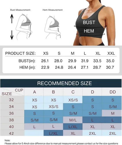 Vista 6 de Heathyoga Brasier deportivo de alto impacto, brasier deportivo acolchado de alto soporte para mujer, busto grande, brasier de entrenamiento con tiras