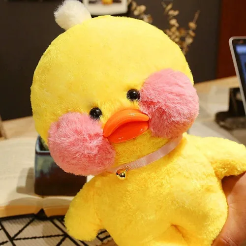 Vista 6 de Juguete de peluche de pato amarillo con anteojos, de felpa suave, para niños y niñas, con lindo sombrero y disfraz, los mejores regalos