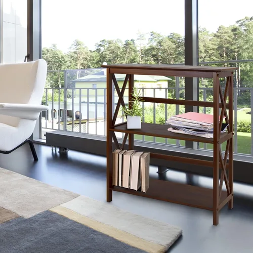 Vista 6 de Estantería con estantes para libros Casual Home Nogal