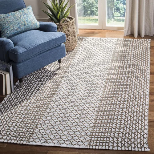 Vista 5 de SAFAVIEH Colección Montauk - Alfombra de pasillo, 2 pies 3 pulgadas x 7 pies, color negro y marfil, algodón hecho a mano, ideal para zonas de alto
