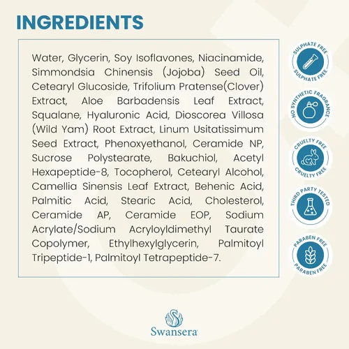 Vista 9 de Phyto Estrogen Crema facial para mujeres, hidratante hidratante, crema de estrógeno a base de plantas con ñame silvestre, bakuchiol, péptidos