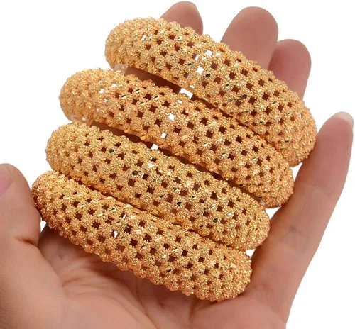 Vista 2 de Montip Lynn Joyeria chapada en oro amarillo de 24 quilates y 22 quilates con filigrana Pikun étnico para novias y mujeres tailandesas Asia Medio