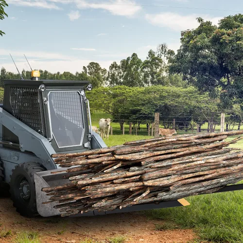 Vista 7 de YINTATECH Horquillas de tractor de alta resistencia con abrazadera de 43 pulgadas y 2000 libras con barra estabilizadora ajustable para accesorios