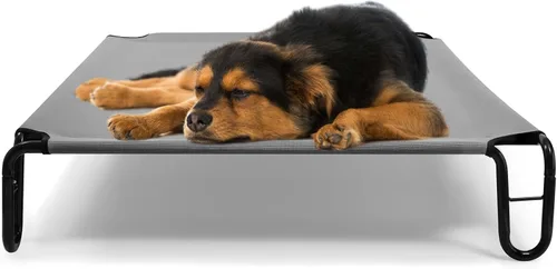 Vista 7 de Cama elevada para perros, 35 x 28 x 8 pulgadas (pequeña, verde)