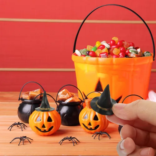 Vista 4 de Witch Hat Decoration 24Pcs Miniature Witch Hats for Halloween Party Decor Perfect for Dollhouse Accessories