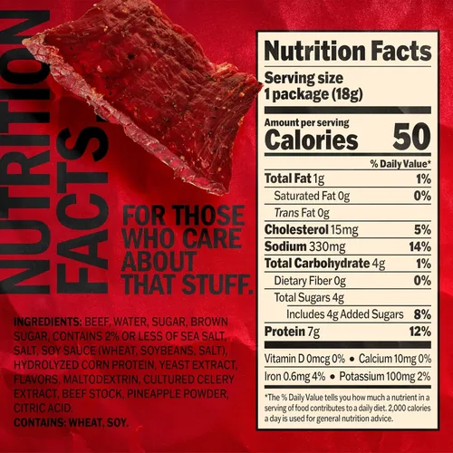 Vista 2 de Jack Link's Beef Jerky Multipack - Original - 0.625 oz (paquete de 20)