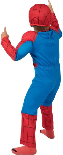 Vista 6 de Party City Classic Spider-Man Muscle Halloween Costume for Toddler Boys Includes Headpiece